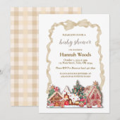 Invitation Baby shower de pain d'épices (Devant / Derrière)