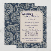 Invitation Baby shower de Paisley Couple (Devant / Derrière)