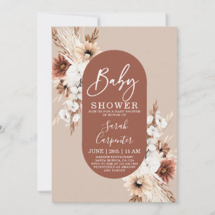 Invitation Baby shower de Pampas Terracotta