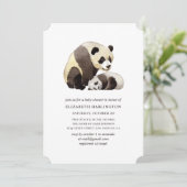 Invitation Baby shower de panda aquarelle. Animal mignon (Debout devant)