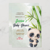 Invitation Baby shower de Panda Garden (Devant / Derrière)