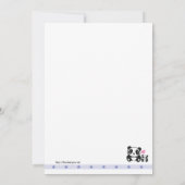 Invitation Baby shower de panda - pourpre (Dos)