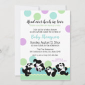 Invitation Baby shower de Pandas (Devant)