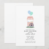 Invitation Baby shower de panier à crème glacée si (Devant / Derrière)