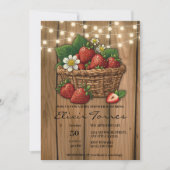 Invitation Baby shower de panier à fraise (Devant)