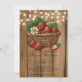 Invitation Baby shower de panier à fraise (Devant)