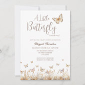 Invitation Baby shower de papillon Boho (Devant)