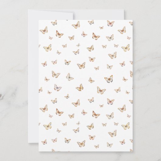 Invitation Baby shower de papillon Boho (Dos)