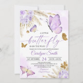 Invitation Baby shower de papillon Boho (Devant)