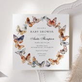 Invitation Baby shower de papillon Boho