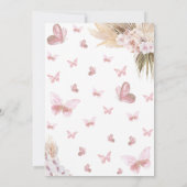 Invitation Baby shower de papillon Boho (Dos)