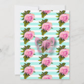 Invitation Baby shower de papillon de petite fille personnali (Dos)