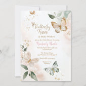 Invitation Baby shower de papillons Broussards (Devant)