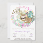 Invitation Baby shower de papillons mignonnes à couture couch (Devant)