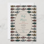 Invitation Baby shower de papillons neutres de genre Boho (Devant)