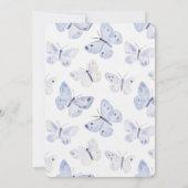 Invitation Baby shower de papillons violets de lavande (Dos)