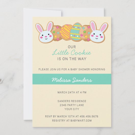 INVITATION BABY SHOWER DE PÂQUES (Devant)