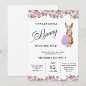 Invitation Baby-Shower de Pâques (Devant / Derrière)