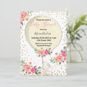 Invitation Baby shower de Pâques du printemps (Debout devant)