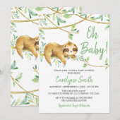 Invitation Baby shower de parfums verdoyants (Devant / Derrière)