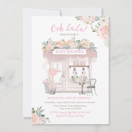 Invitation Baby shower de Paris (Devant)