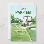 Invitation Baby shower de partie de golf de Par-Tee (Devant)