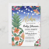 Invitation Baby shower de Parties scintillant à ananas tropic (Devant)