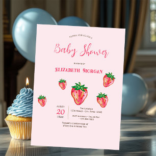 Invitation Baby shower de Parties scintillant à pois