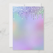 Invitation Baby shower de Parties scintillant arc-en-ciel (Dos)