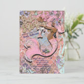 Invitation Baby shower de Parties scintillant de Prego Mermai (Debout devant)