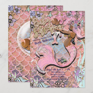 Invitation Baby shower de Parties scintillant de Prego Mermai