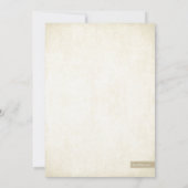 Invitation Baby shower de Parties scintillant d'or antique (Dos)