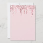 Invitation Baby shower de Parties scintillant en or rose pâle (Dos)