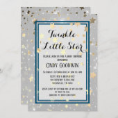 Invitation Baby shower de Parties scintillant en or Twinkle L (Devant / Derrière)