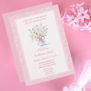 Invitation Baby shower de Parties scintillant respiratoire du