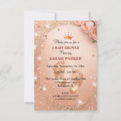 Invitation Baby shower de Parties scintillant Spark Gold Pied (Dos)