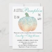 Invitation Baby shower de Parties scintillant Turquoise Aqua (Devant)