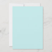 Invitation Baby shower de Parties scintillant Turquoise Aqua (Dos)
