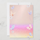 Invitation Baby shower de Parties scintillant Unicorn Butterf (Dos)