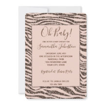 Baby shower de Parties scintillant Zebra Brown Pea