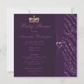 Invitation Baby shower de parties scintillantes de prince (Dos)