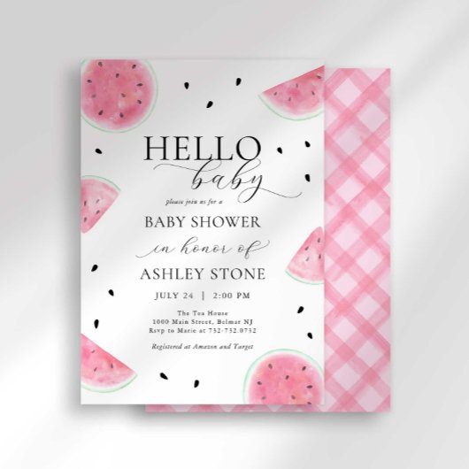 Invitation Baby shower de pastèque