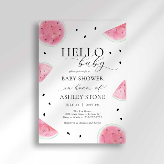 Invitation Baby shower de pastèque