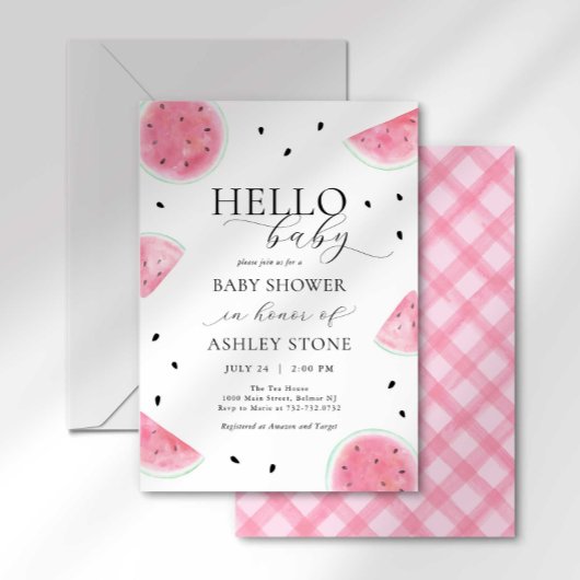 Invitation Baby shower de pastèque