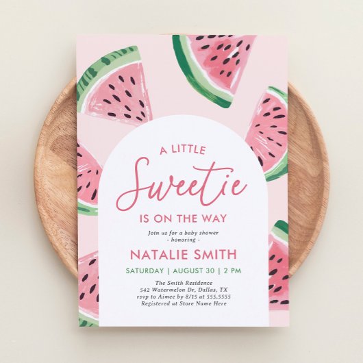 Invitation Baby shower de pastèque