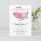 Invitation Baby shower de pastèque (Debout devant)