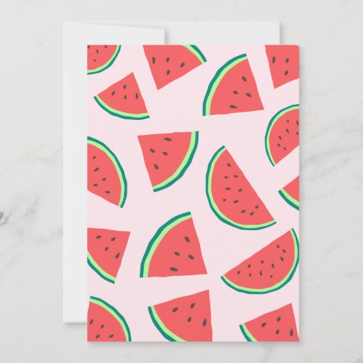 Invitation Baby shower de pastèque (Dos)