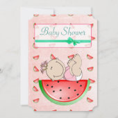 Invitation Baby shower de pastèque c'est une petite invitatio (Devant)
