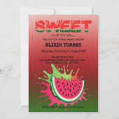 Invitation Baby shower de pastèque doux (Devant)