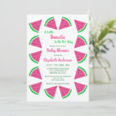 Invitation Baby shower de pastèque doux (Debout devant)